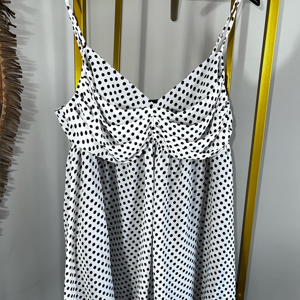 Vertigo Spaghetti Strap Polka Dot Dress